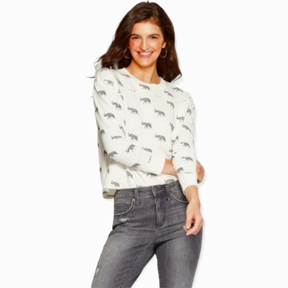 𝅺FIFTH Sun Elephant Print Sweatshirt M - Picture 1 of 8